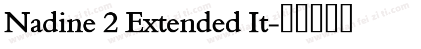 Nadine 2 Extended It字体转换